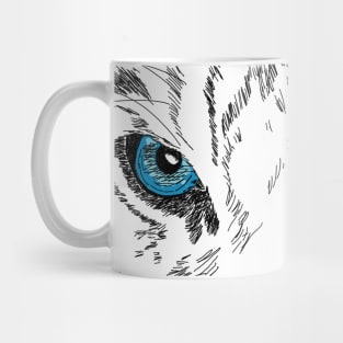 White Tiger Illustration Mug